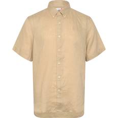 Timberland Överdelar Timberland Linneskjorta Mbrk Linen Short Sleeve Shirt - Beige
