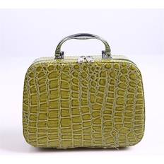 Orange Toiletry Bags & Cosmetic Bags Greenzech Stone Crocodile Large Capacity Portable Cosmetic Bag - Green