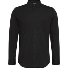 Calvin Klein Ensfarvet Skjorter Calvin Klein Ls Solid Stretch Button Down Shirt - Black