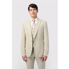 Linen Suits Alexandre.J Alexandre Tailored Fit Stone Linen Beige Men's Suit Jacket - 42R