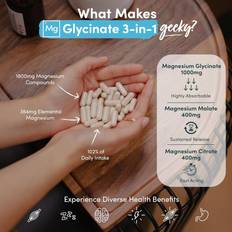 Nutrition Geeks Magnesium Glycinate 3-in-1 Complex 1800mg
