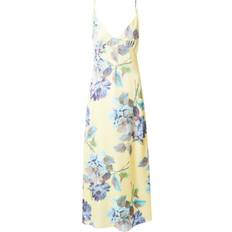 Aftenkjoler - Blå Bardot Festkjole Wintour Midi Slip Dress - Yellow