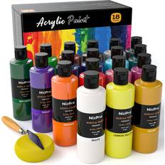 Nicpro 18 Colors Large Acrylic Paint Set 8.45 oz