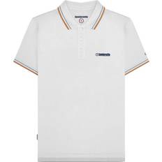 Lambretta Polo Shirts Lambretta Mens SS25 Twin Tip Polo Shirt - White/Sky
