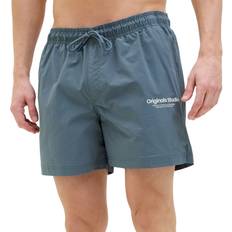 Jack & Jones Grå Badetøj Jack & Jones Badeshorts JPSTNaxos Opal/Hvid