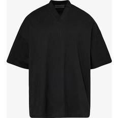 Fear of God T-shirts Fear of God Mens V-neck Cotton-jersey T-shirt - Black