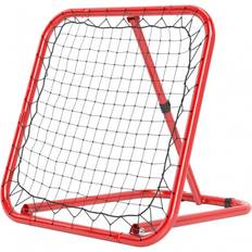 Football Rebounder Net Vikbar Metall 78 x 84 x 65-78 cm Röd