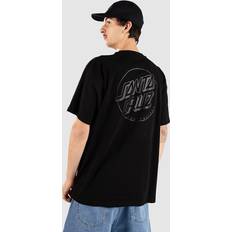 Tonal Opus Dot Stripe T-Shirt - Black