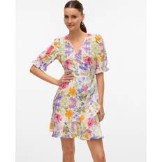 Orange Kjoler Vero Moda Regular Fit V-hals Lang Kjole