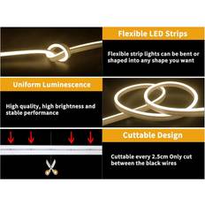Tomtop Jms Flexible LED Lights Waterproof TV Backlights USB Powered Ribbon Light Strip