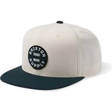 Brixton Oath III Snapback Baseball Cap - Charcoal/Off White