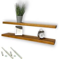 Brambly Cottage Set Of 2 Handcrafted Floating Shelves 4.5cm H x 110cm W x 22cm D Wall Shelf