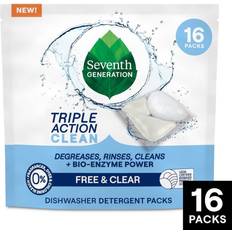 Seventh Generation Triple Action Dishwasher Detergent Packs 16 Packs