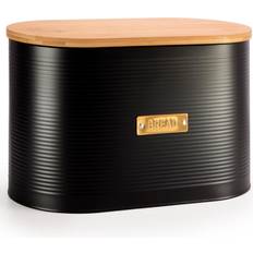 August Grove Extra-Large 8L Black Bin with Lid Bread Box