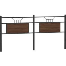 Beds & Mattresses Astoria Grand Brown Oak 183 cm Engineered Wood And Steel 91.5cm H x 188cm W x 3cm D Headboard