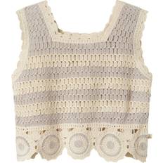 Veste Børnetøj Lil'Atelier Nmffauna Vest - Vapor Blue Strik