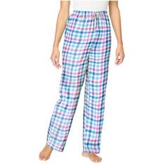 Pajamas Dreams & Co Plus Size Women's Woven Sleep Pant Pink Blue Check