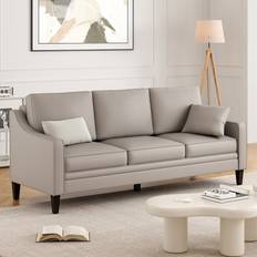3 Seater Faux Leather 200 cm W