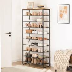 Williston Forge 10-Tier Large Capacity Storage Organizer 27-36 Pairs Shoe Rack