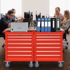 17 Stories 7-Drawers Tool Chest 31 in H x 13 W x 24 in Red