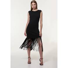 Karen Millen Petite Tassel Knitted Dress - Black