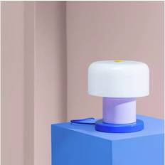Habitat 60 Portobello Metal Touch - Blue & White Table Lamp