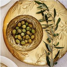 Bowls Vietri Moon Glass Olive Small GOLD Bowl