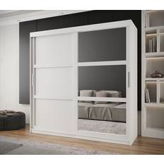 Brayden Studio Arendal III Mirrored Sliding Door 200 cm Wardrobe