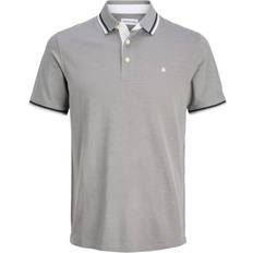 Jack & Jones Enfärgat Pikétröja T-shirt Grå