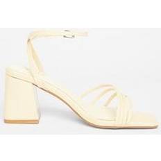 Yellow Heels & Pumps Quiz Womens Lemon Strappy Heels - Yellow