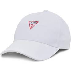 Guess Men Headgear Guess Triangle Logo Cap - White