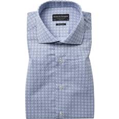 Fabian Modern Fit Shirt Herr Långärmade Skjortor Light Blue