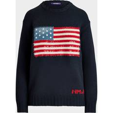 Ralph Lauren Collection NM x RL Sequin Flag Cashmere Sweater - Navy