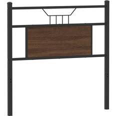Beds & Mattresses Astoria Grand Brown Oak 183 cm Engineered Wood And Steel 91.5cm H x 96cm W x 3cm D Headboard