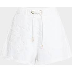 Cosy Towelling Sweat Shorts - White