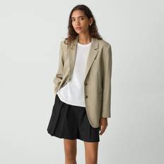 Theory Blazers Theory Oversized Crunch Linen Blazer - Soft Taupe