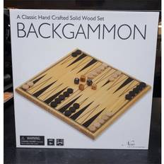 Board Games Intex Entertainment Wooden Backgammon Board Game