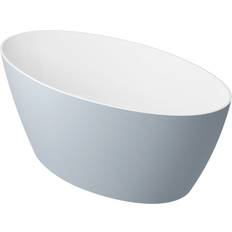 Grey Freestanding Bathtubs Belfry Bathroom Aldred 160 mm x 81 mm Freestanding Double Ended Bathtub