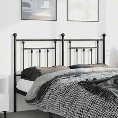 Beds & Mattresses Borough Wharf Metal White 140 cm Black 97cm H x 156cm W x 3cm D Headboard