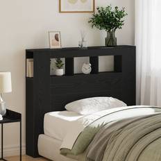Beds & Mattresses Latitude Run Storage With LED Lights 200 x 18,5 x 103,5 cm Black Oak Headboard