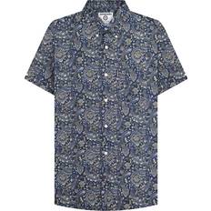 Lambretta Shirts Lambretta Mens SS25 Paisley Shirt - Navy