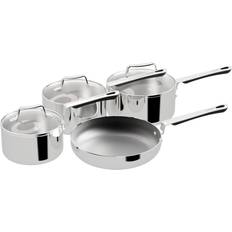 Cookware Grunwerg 4-Piece Silver Cookware Set with lid