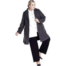 Avenue Outerwear Avenue Plus Size Boucle Coat - Grey Slate