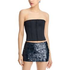 Corsets GUIZIO Haut De Style Corset - Noir En Satin