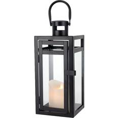 Black Lanterns Borough Wharf Metal Candle 30cm H x 12.5cm W x 5cm D Lantern