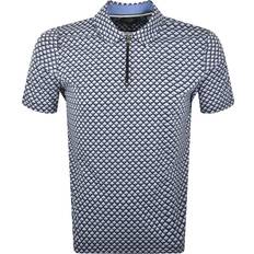 Ted Baker Polo Shirts Ted Baker Ounslo Zip Polo T Shirt - Blue