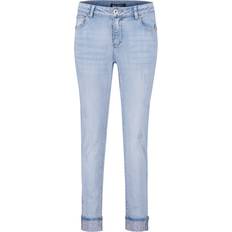 Betty Barclay Jeans Betty Barclay Distressed Crop Jeans With Diamante Turn Ups - Light Blue