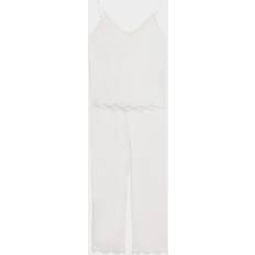 Pajamas Natori Bliss Serenity Lace-Trim Cotton Pajama Set - White