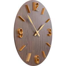 Fibre Clocks Kare Design 50cm - Brown Gold Wall Clock