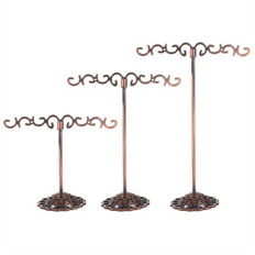 Women Jewellery Stands Jojomino Earring Holder 3pcs Stand Display Stands Storage Organizer Metal Rack - A